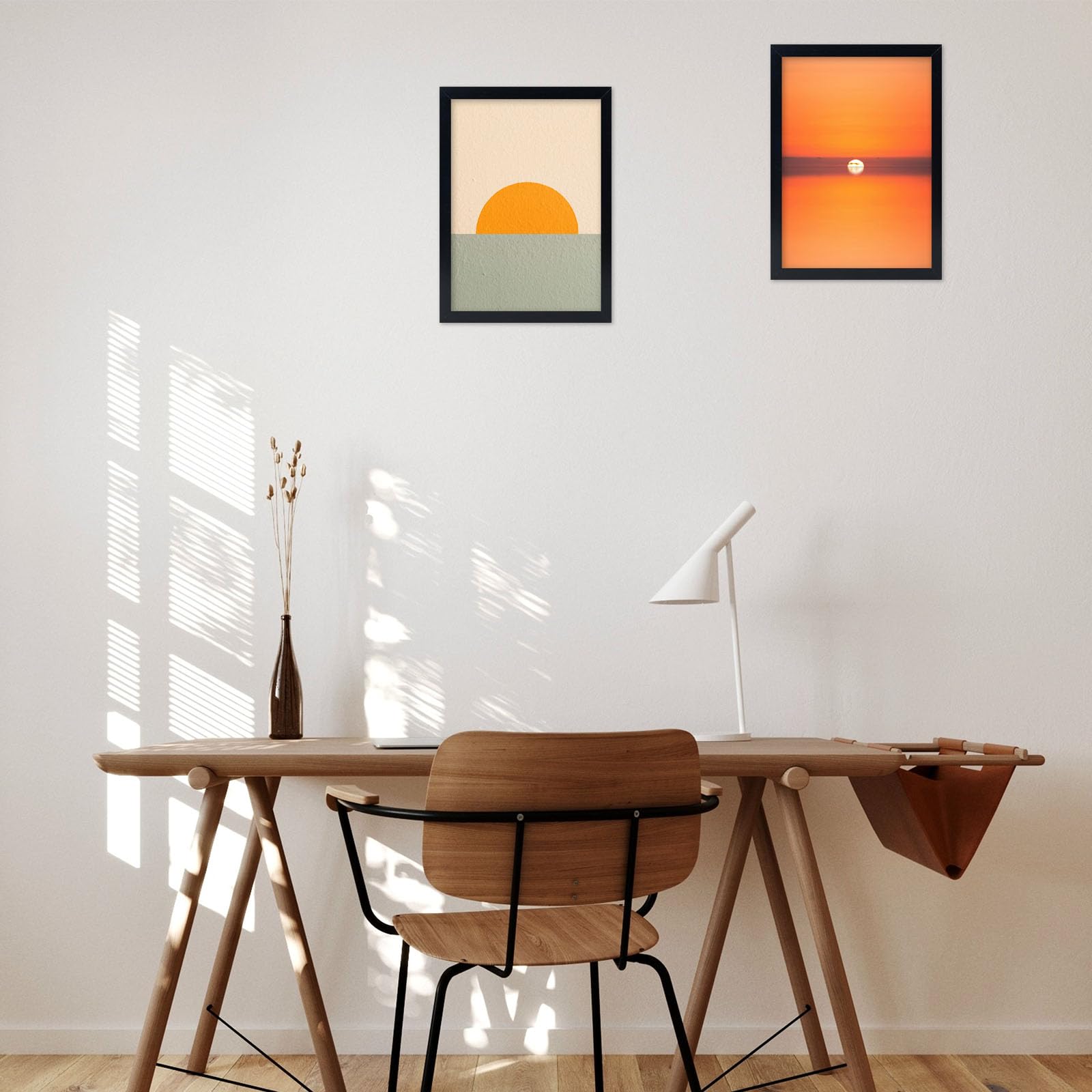 THCASITO Picture Frames 8x11 Black Photo Frames without Mat for Wall and Tabletop Decor, Set of 2